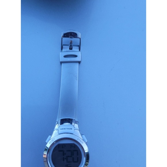 Armitron Pro Sport 45/7012 Digital Watch Silver Tone Silver Silicone Day Date - Picture 5 of 11